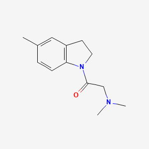molecular formula C13H18N2O B7637245 2-(Dimethylamino)-1-(5-methyl-2,3-dihydroindol-1-yl)ethanone 