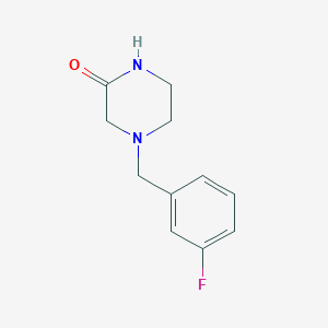 4-[(3-Fluorophenyl)methyl]piperazin-2-one