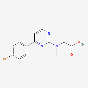 molecular formula C13H12BrN3O2 B7637267 2-[[4-(4-Bromophenyl)pyrimidin-2-yl]-methylamino]acetic acid 