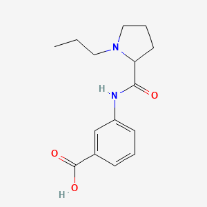 molecular formula C15H20N2O3 B7637273 3-[(1-Propylpyrrolidine-2-carbonyl)amino]benzoic acid 