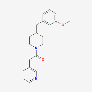 molecular formula C20H24N2O2 B7637292 1-[4-[(3-Methoxyphenyl)methyl]piperidin-1-yl]-2-pyridin-3-ylethanone 