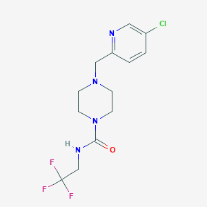 4-[(5-chloropyridin-2-yl)methyl]-N-(2,2,2-trifluoroethyl)piperazine-1-carboxamide