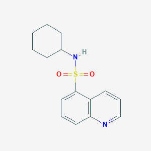 molecular formula C15H18N2O2S B7637308 N-cyclohexylquinoline-5-sulfonamide 