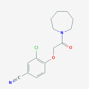 molecular formula C15H17ClN2O2 B7637322 4-[2-(Azepan-1-yl)-2-oxoethoxy]-3-chlorobenzonitrile 