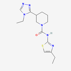 N-(4-ethyl-1,3-thiazol-2-yl)-3-(4-ethyl-1,2,4-triazol-3-yl)piperidine-1-carboxamide