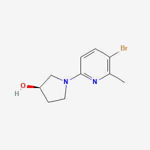 molecular formula C10H13BrN2O B7637329 (R)-1-(5-bromo-6-methylpyridin-2-yl)pyrrolidin-3-ol 