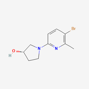 molecular formula C10H13BrN2O B7637337 (S)-1-(5-bromo-6-methylpyridin-2-yl)pyrrolidin-3-ol 
