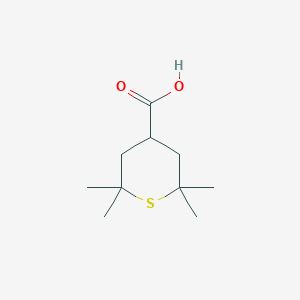 molecular formula C10H18O2S B7637344 2,2,6,6-Tetramethylthiane-4-carboxylic acid 