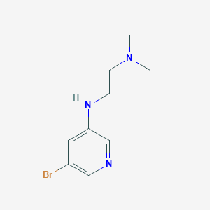 molecular formula C9H14BrN3 B7637345 N-(5-bromopyridin-3-yl)-N',N'-dimethylethane-1,2-diamine 
