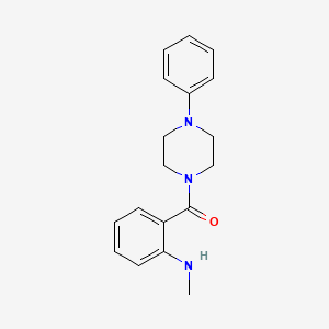 molecular formula C18H21N3O B7637352 [2-(Methylamino)phenyl]-(4-phenylpiperazin-1-yl)methanone 