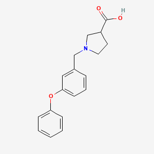 molecular formula C18H19NO3 B7637356 1-(3-Phenoxybenzyl)pyrrolidine-3-carboxylic acid 