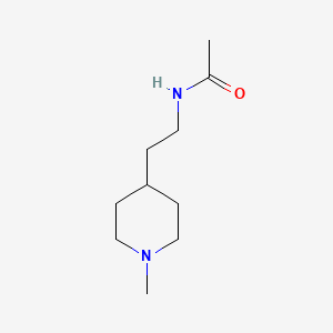 molecular formula C10H20N2O B7637363 N-[2-(1-methylpiperidin-4-yl)ethyl]acetamide 