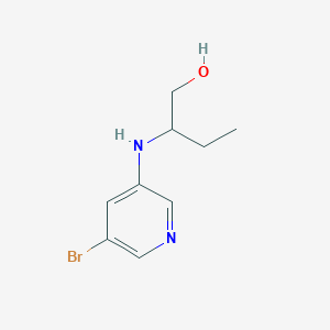 molecular formula C9H13BrN2O B7637390 2-[(5-Bromopyridin-3-yl)amino]butan-1-ol 