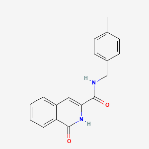 molecular formula C18H16N2O2 B7637395 N-[(4-methylphenyl)methyl]-1-oxo-2H-isoquinoline-3-carboxamide 