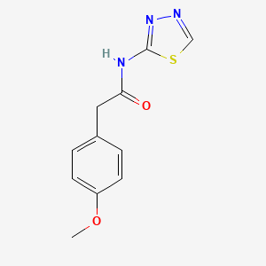 molecular formula C11H11N3O2S B7637434 2-(4-methoxyphenyl)-N-(1,3,4-thiadiazol-2-yl)acetamide 