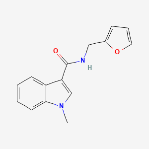 molecular formula C15H14N2O2 B7637436 N-(2-Furanylmethyl)-1-methyl-1H-indole-3-carboxamide 