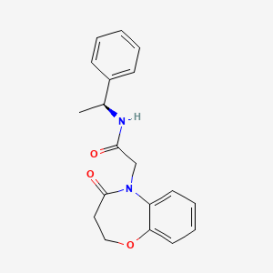 2-(4-oxo-2,3-dihydro-1,5-benzoxazepin-5-yl)-N-[(1S)-1-phenylethyl]acetamide