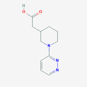 molecular formula C11H15N3O2 B7637472 2-(1-Pyridazin-3-ylpiperidin-3-yl)acetic acid 