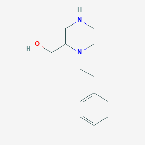 molecular formula C13H20N2O B7637474 [1-(2-Phenylethyl)piperazin-2-yl]methanol 