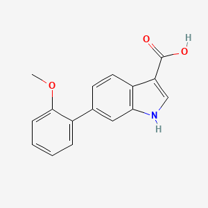 molecular formula C16H13NO3 B7637483 6-(2-methoxyphenyl)-1H-indole-3-carboxylic acid 