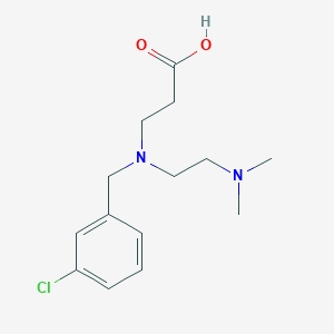 molecular formula C14H21ClN2O2 B7637578 3-[(3-Chlorophenyl)methyl-[2-(dimethylamino)ethyl]amino]propanoic acid 
