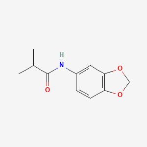 molecular formula C11H13NO3 B7637589 N-(1,3-benzodioxol-5-yl)-2-methylpropanamide 