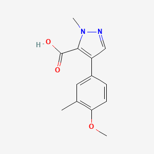 4-(4-Methoxy-3-methylphenyl)-2-methylpyrazole-3-carboxylic acid