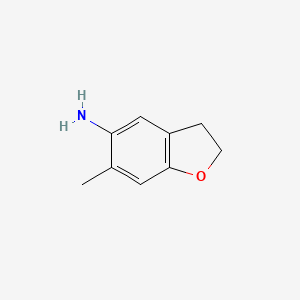 molecular formula C9H11NO B7637599 6-Methyl-2,3-dihydro-1-benzofuran-5-amine 