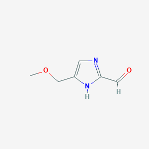 molecular formula C6H8N2O2 B7637602 4-(methoxymethyl)-1H-imidazole-2-carbaldehyde 