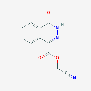 molecular formula C11H7N3O3 B7637654 cyanomethyl 4-oxo-3H-phthalazine-1-carboxylate 