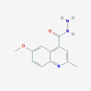 molecular formula C12H13N3O2 B7637657 6-Methoxy-2-methylquinoline-4-carbohydrazide 
