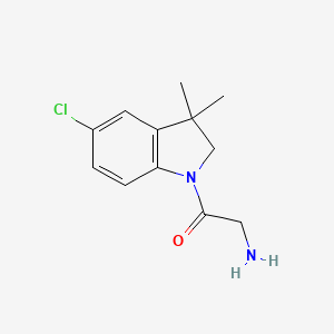 molecular formula C12H15ClN2O B7637659 2-amino-1-(5-chloro-3,3-dimethyl-2H-indol-1-yl)ethanone 