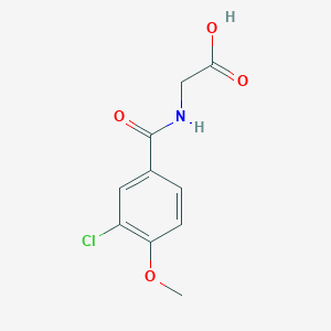 molecular formula C10H10ClNO4 B7637670 2-[(3-Chloro-4-methoxyphenyl)formamido]acetic acid 