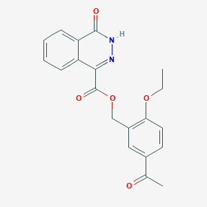 (5-acetyl-2-ethoxyphenyl)methyl 4-oxo-3H-phthalazine-1-carboxylate