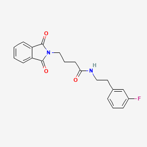 molecular formula C20H19FN2O3 B7637695 4-(1,3-dioxoisoindol-2-yl)-N-[2-(3-fluorophenyl)ethyl]butanamide 
