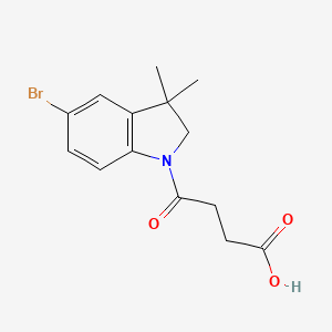 4-(5-bromo-3,3-dimethyl-2H-indol-1-yl)-4-oxobutanoic acid