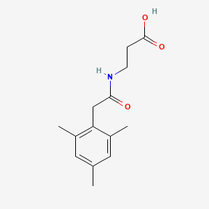 molecular formula C14H19NO3 B7637720 3-[[2-(2,4,6-Trimethylphenyl)acetyl]amino]propanoic acid 