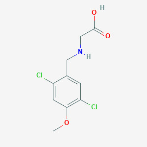 molecular formula C10H11Cl2NO3 B7637760 2-[(2,5-Dichloro-4-methoxyphenyl)methylamino]acetic acid 