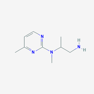 molecular formula C9H16N4 B7637770 2-N-methyl-2-N-(4-methylpyrimidin-2-yl)propane-1,2-diamine 