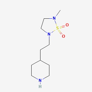 molecular formula C10H21N3O2S B7637780 2-Methyl-5-(2-piperidin-4-ylethyl)-1,2,5-thiadiazolidine 1,1-dioxide 