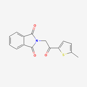 molecular formula C15H11NO3S B7637787 2-[2-(5-Methylthiophen-2-yl)-2-oxoethyl]isoindole-1,3-dione 