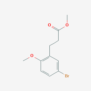 molecular formula C11H13BrO3 B7637834 Methyl 3-(5-bromo-2-methoxyphenyl)propanoate 