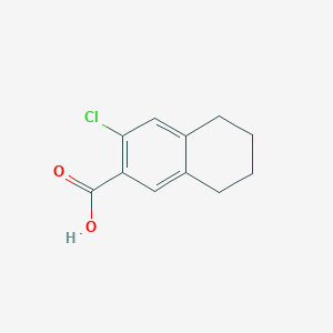 molecular formula C11H11ClO2 B7637839 3-Chloro-5,6,7,8-tetrahydronaphthalene-2-carboxylic acid 