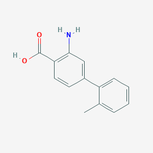 molecular formula C14H13NO2 B7637841 2-Amino-4-(2-methylphenyl)benzoic acid 