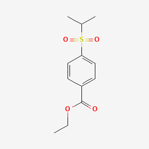 molecular formula C12H16O4S B7637846 Ethyl 4-propan-2-ylsulfonylbenzoate 