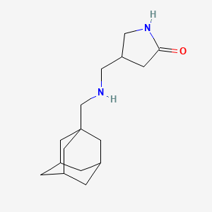 molecular formula C16H26N2O B7637896 4-[(1-Adamantylmethylamino)methyl]pyrrolidin-2-one 