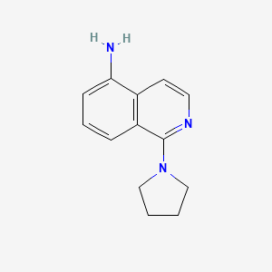 molecular formula C13H15N3 B7637918 1-Pyrrolidin-1-ylisoquinolin-5-amine 