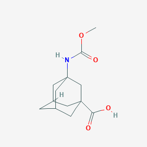 molecular formula C13H19NO4 B7637927 3-(Methoxycarbonylamino)adamantane-1-carboxylic acid 