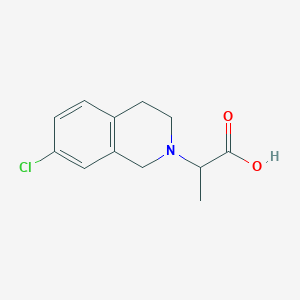 molecular formula C12H14ClNO2 B7637939 2-(7-chloro-3,4-dihydro-1H-isoquinolin-2-yl)propanoic acid 