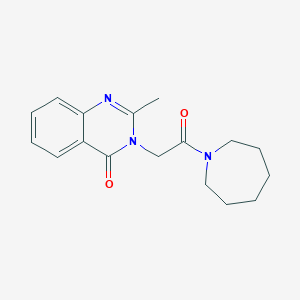 molecular formula C17H21N3O2 B7637979 3-[2-(Azepan-1-yl)-2-oxoethyl]-2-methylquinazolin-4-one 